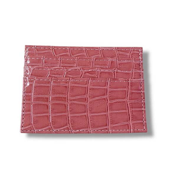 NEW - JOURNEY413 CROC LEATHER 4X3 CARD CASE WALLET 3 COLOR OPTIONS 1 - Picture 9 of 13